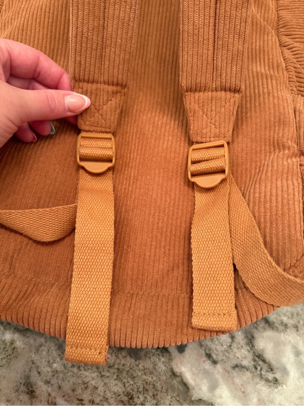 Wild Fable Rust Corduroy Backpack | Burnt Orange Laptop School Travel Bag